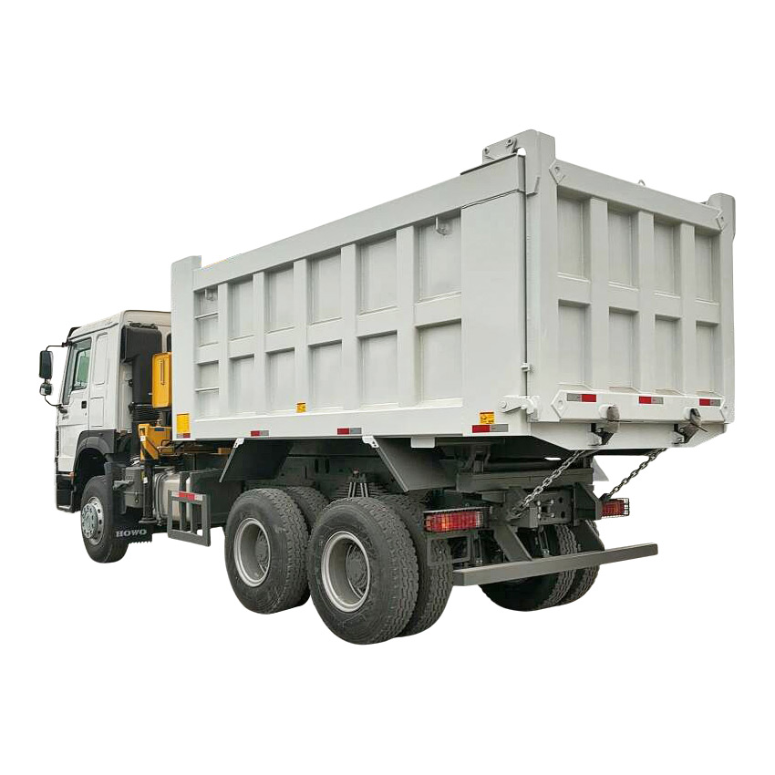 Sinotruk Howo 6x4 تفريغ شاحنة مع رافعة 