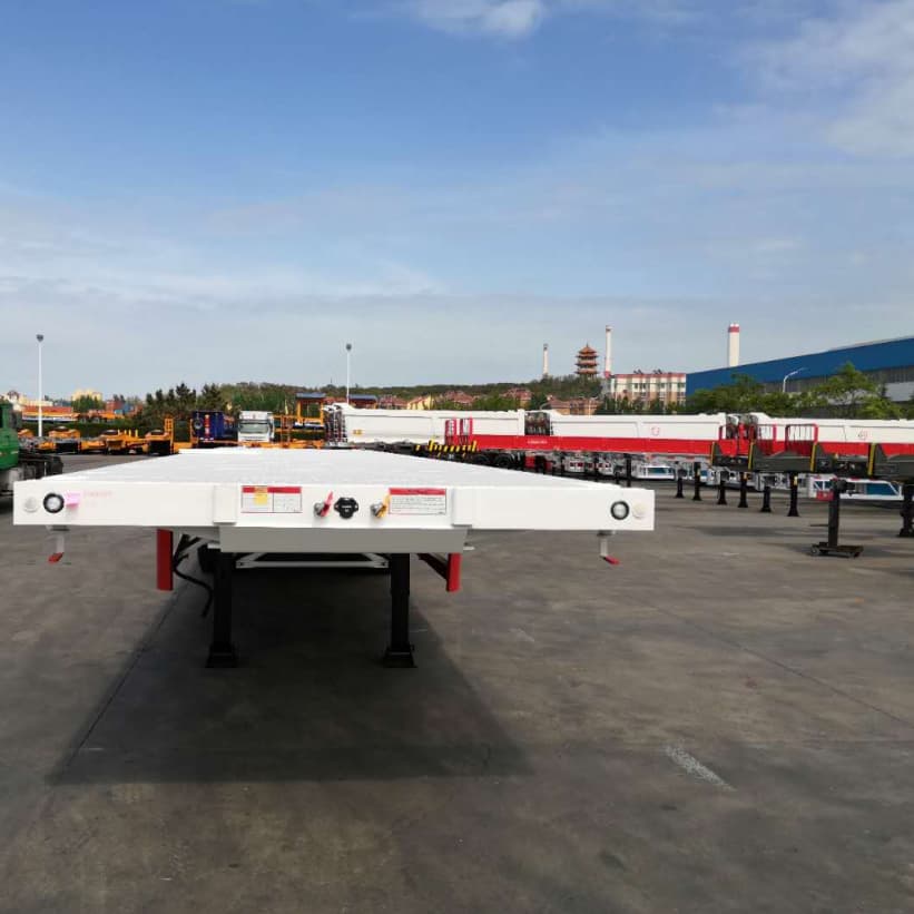 CIMC 3 محاور 40T مقطورة حاوية مسطحة 2