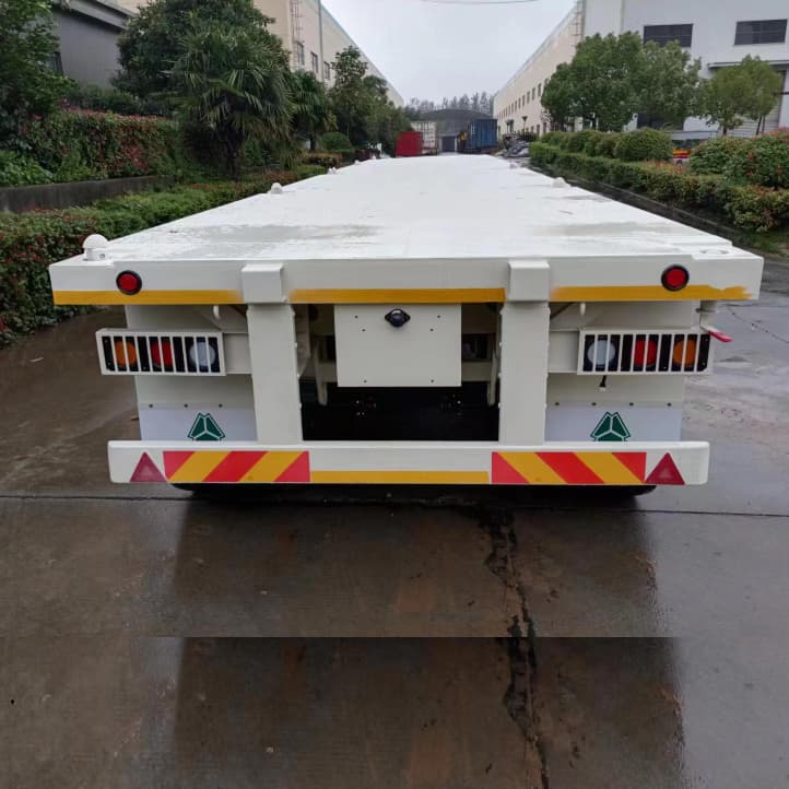 CIMC 3 محاور 40T مقطورة مسطحة في المخزون للحاويات