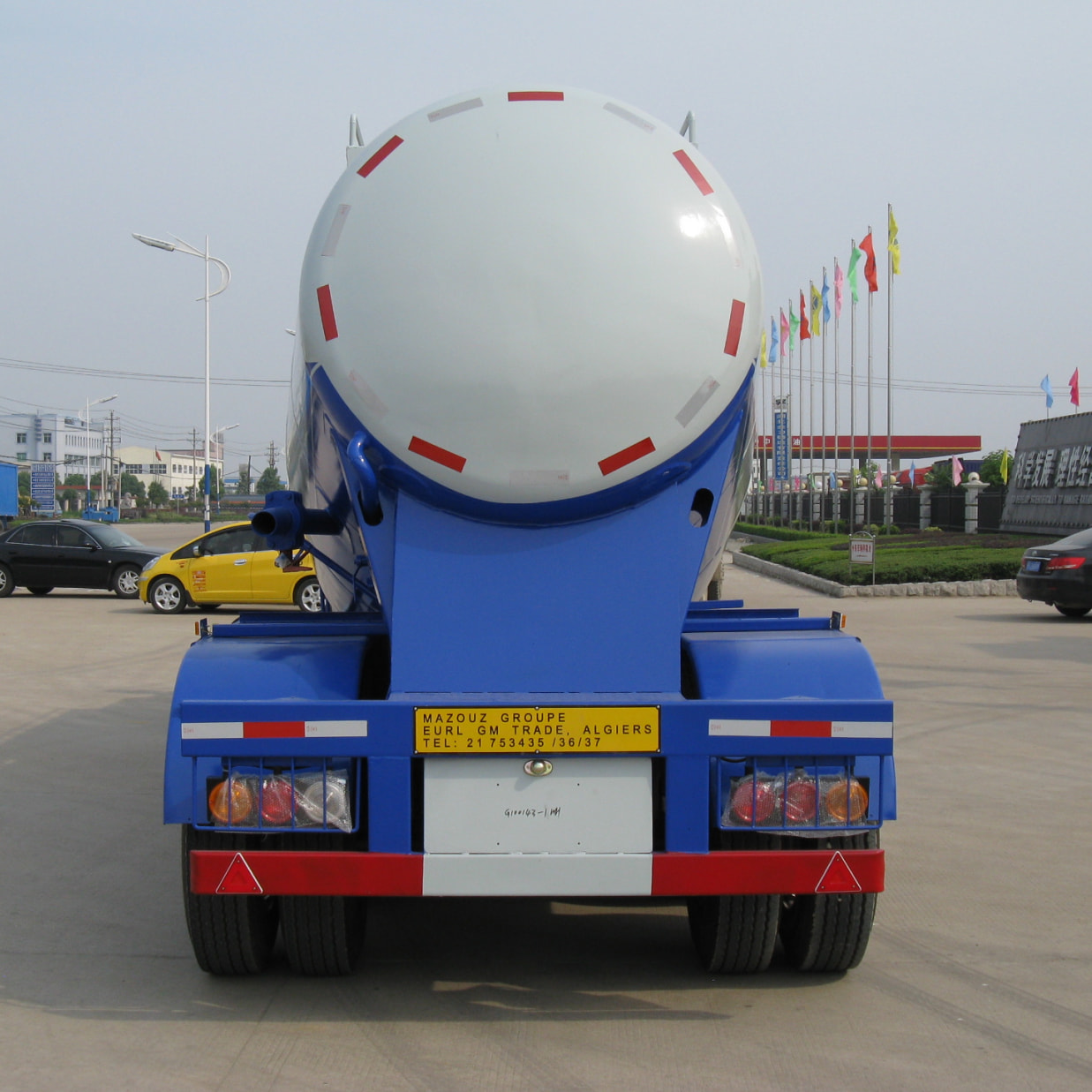 CIMC 3 محاور 40CBM خلاط الخلاط مقطورة الخزانة للجزائر الجزائر