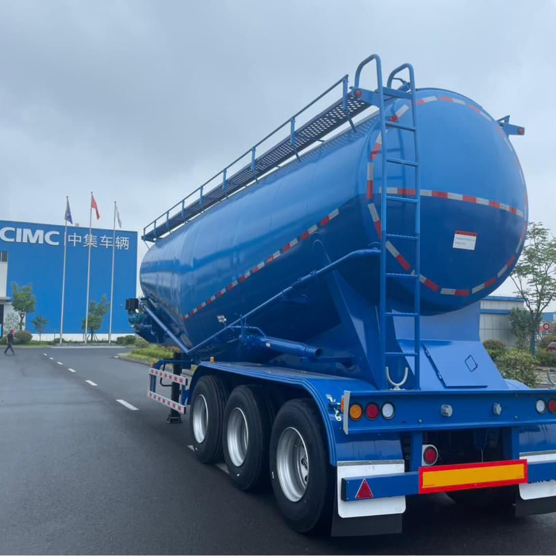 CIMC 3 محاور 45CBM مقطورة خزان الأسمنت السائبة