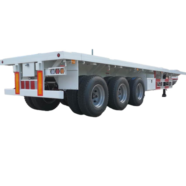 CIMC 3 Axles 40ft 40t مسطح مقطورة للجزائر