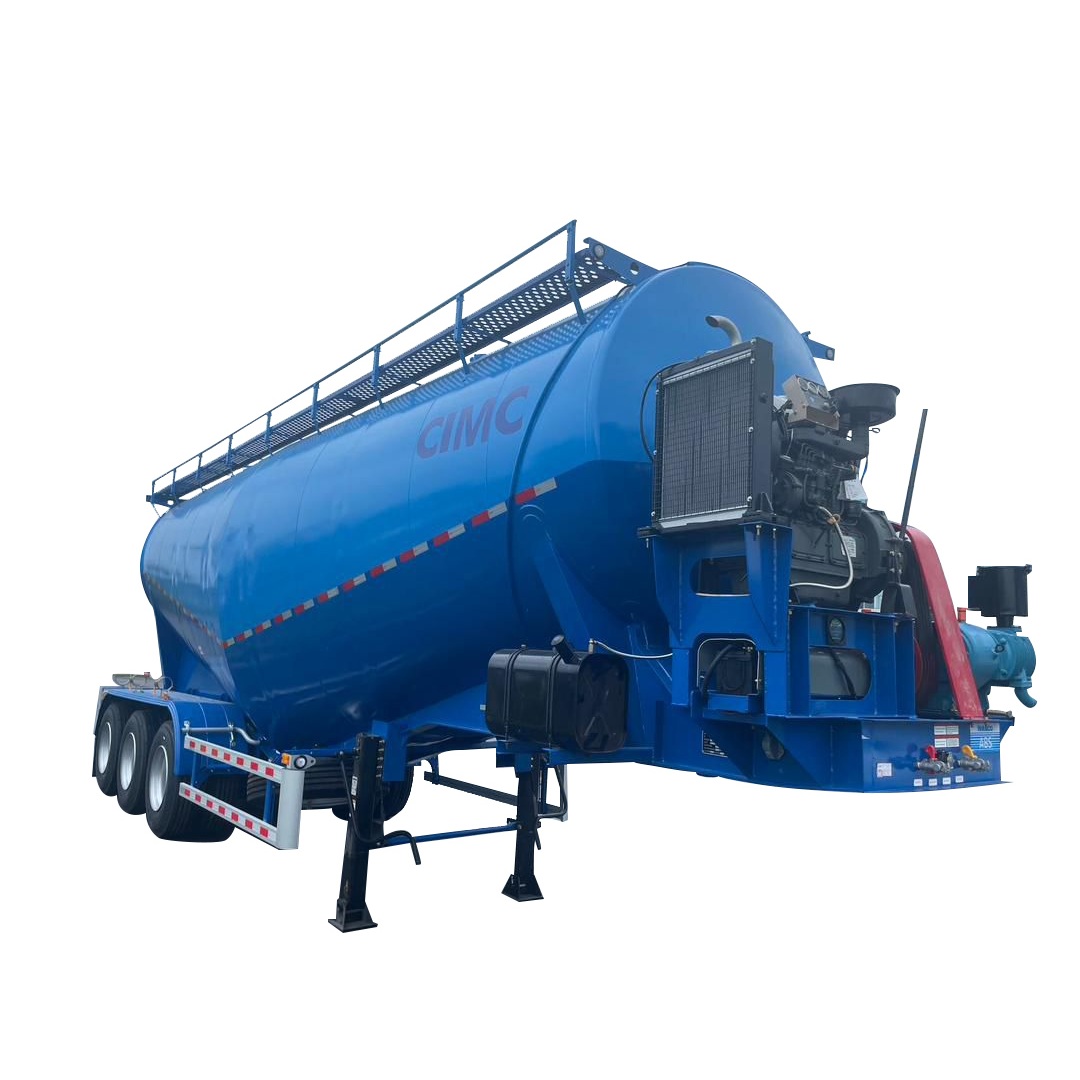 CIMC 3 محاور 45CBM مقطورة خزان الأسمنت السائبة