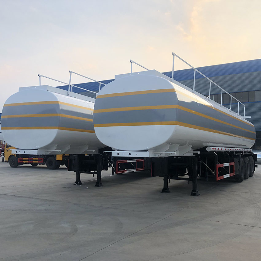 3 محاور 42000 لتر مقطورة خزان الوقود من الفولاذ الكربوني