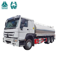 Sinotruk Howo 6x4 20000 لتر شاحنة لحليب الحليب الفولاذ المقاوم للصدأ