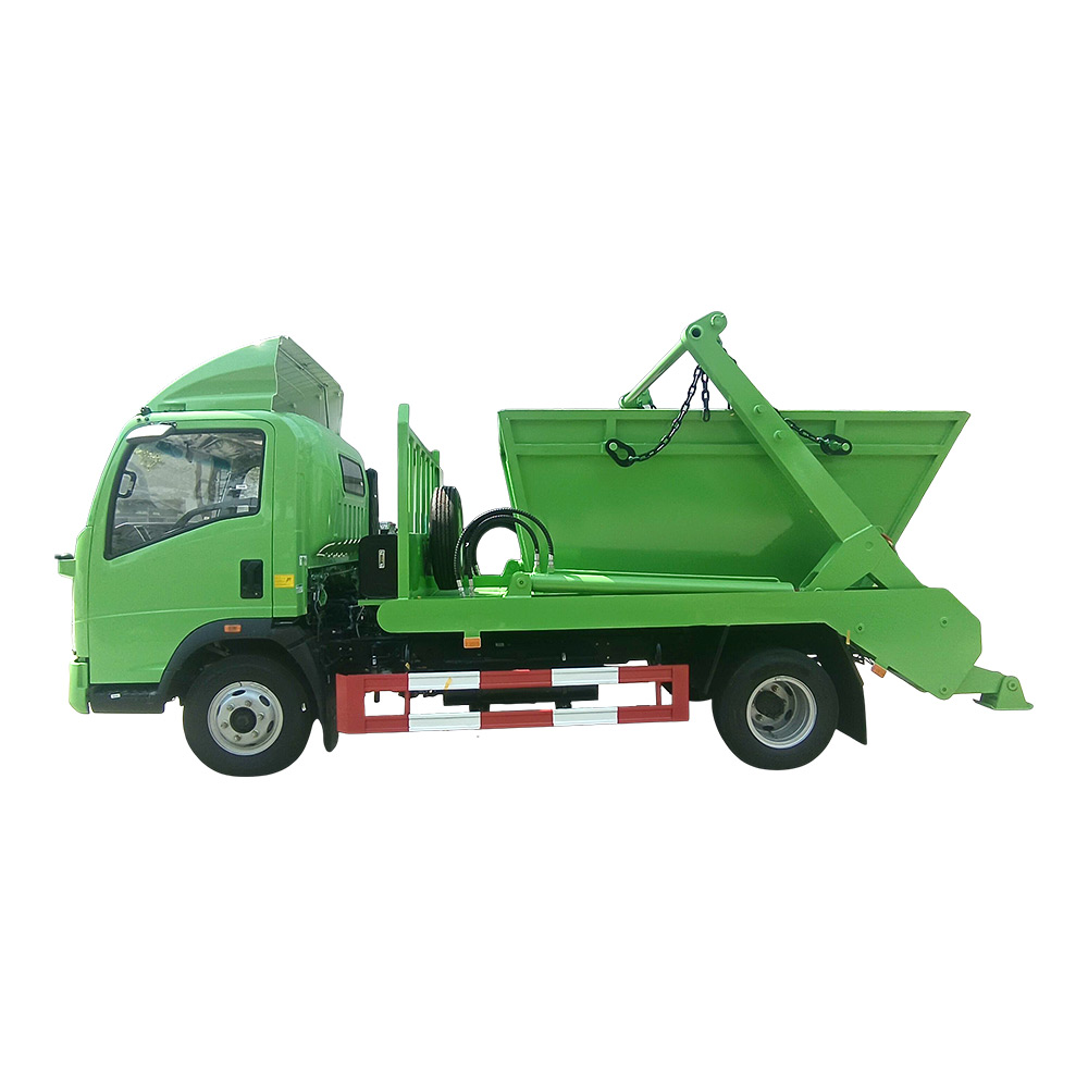 ساينو تراك 4X2 5CBM شاحنة القمامة ذات الذراع المتأرجح