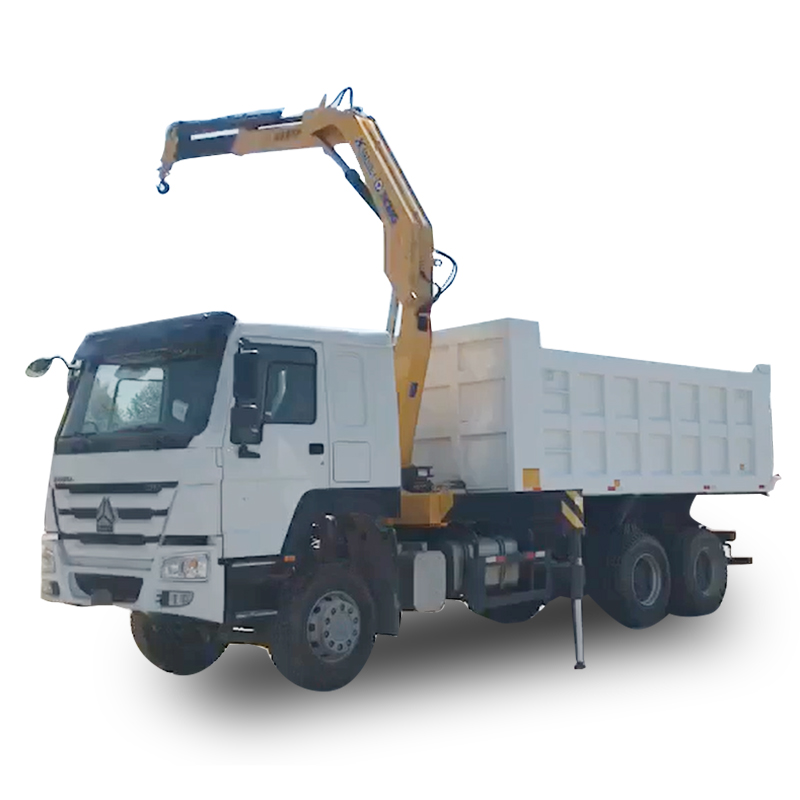 Sinotruk Howo 6x4 Dump Truck with Crane 1