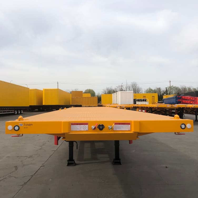 CIMC 3 Axles 40ft 40t مسطح مقطورة للجزائر