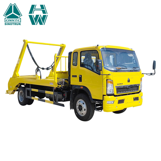 ساينو تراك 4X2 5CBM شاحنة القمامة ذات الذراع المتأرجح