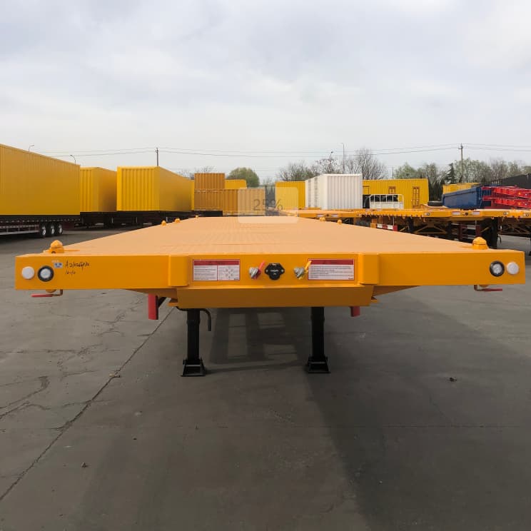 CIMC 3 Axles 40t مسطح مقطورة في المخزون للحاويات 2 