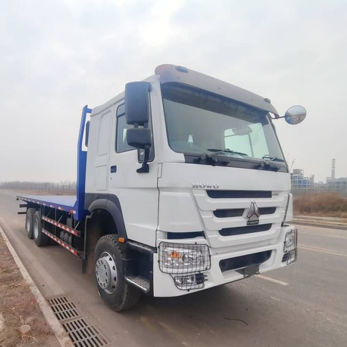 Sinotruk Howo 6x4 Flated Bative Container شاحنة شحن الشاحنة 3 