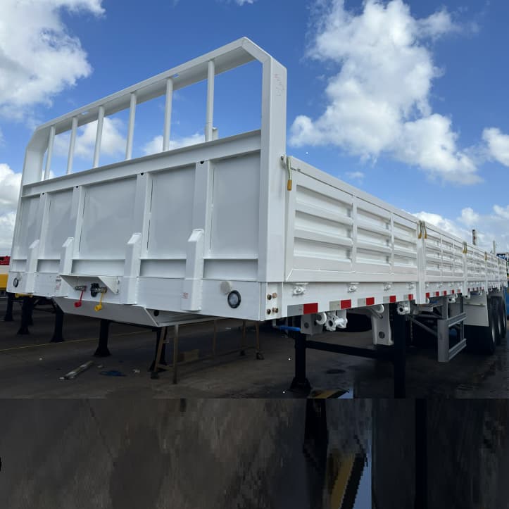 CIMC 3 محاور 600 مم مقطورة جانبية للجزائر