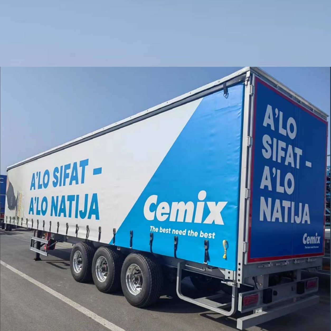 CIMC 3 Axles 20t 40ft الستار مقطورة للجزائر