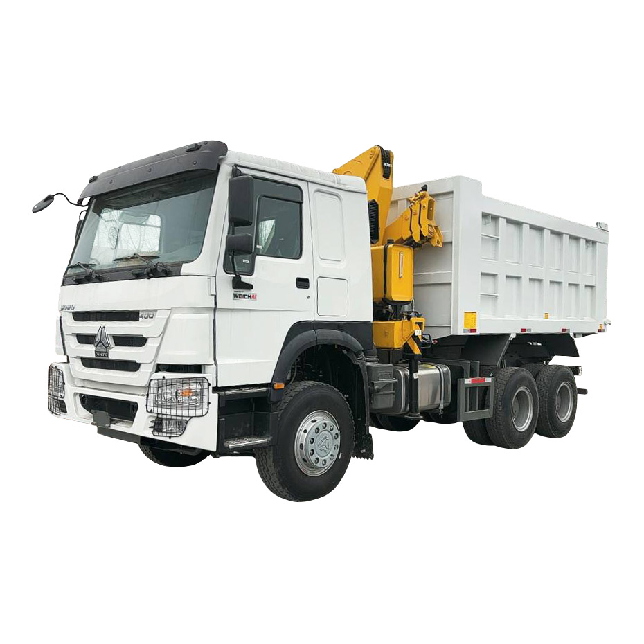 Sinotruk Howo 6x4 Dump Truck with Crane 2 