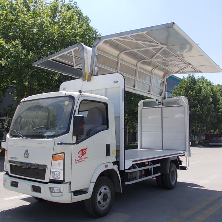 SINOTRUK HOWO 4X2 5T شاحنة صندوق الجناح الخفيفة