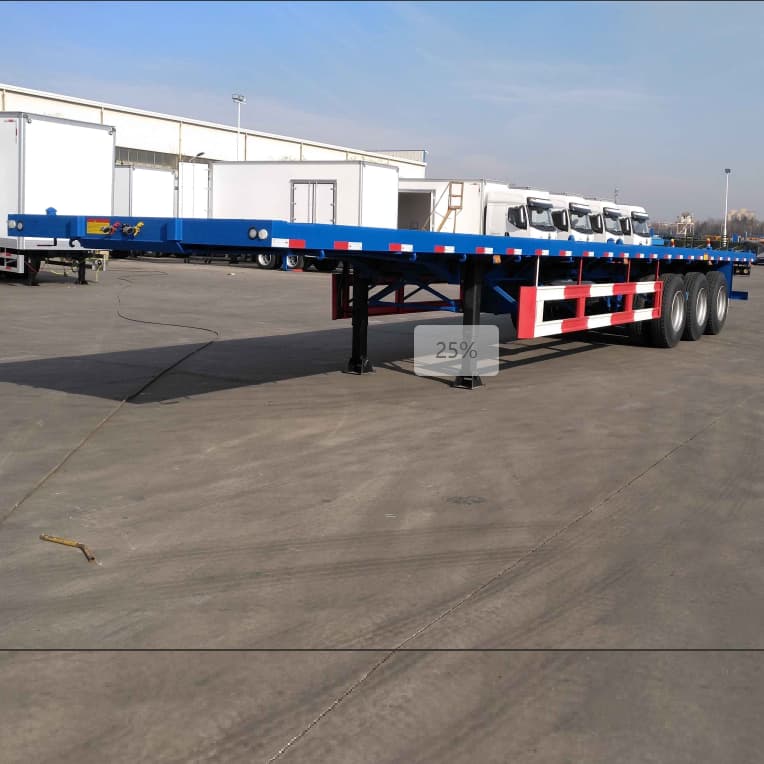 CIMC 3 محاور 60T مسطح مقطورة للجزائر
