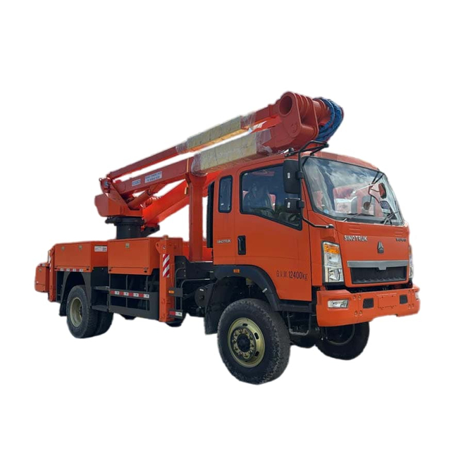 Howo 4x4 عزل شاحنة منصة العمل الجوي