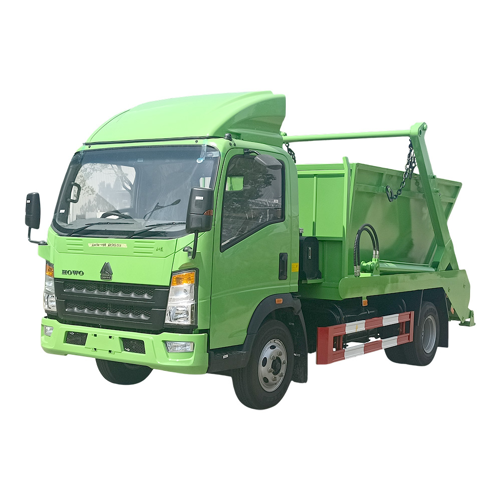ساينو تراك 4X2 5CBM شاحنة القمامة ذات الذراع المتأرجح