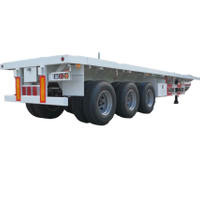 CIMC 3 محاور 40T مقطورة حاوية مسطحة