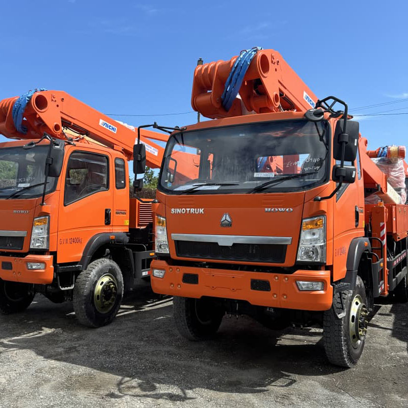 Howo 4x4 العزل منصة العمل الجوي دلو الشاحنة 3 